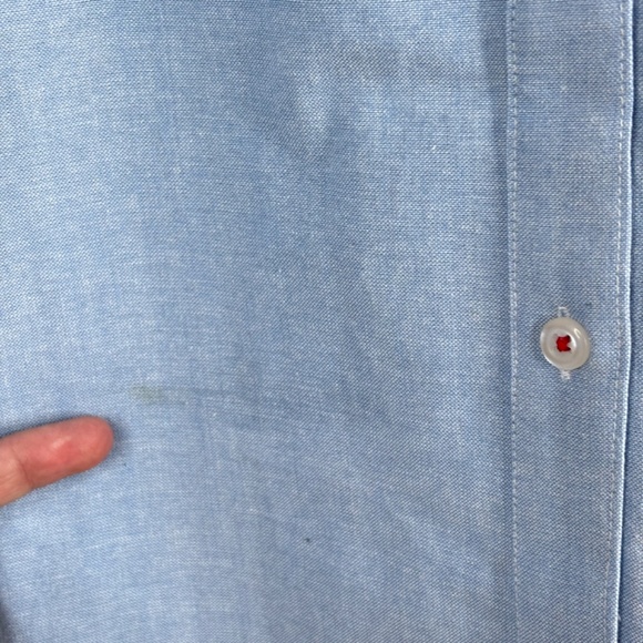 VTG Embroidered Christmas Denim Button Down 2X Candy Cane Gingham Holiday 90s - Picture 5 of 10